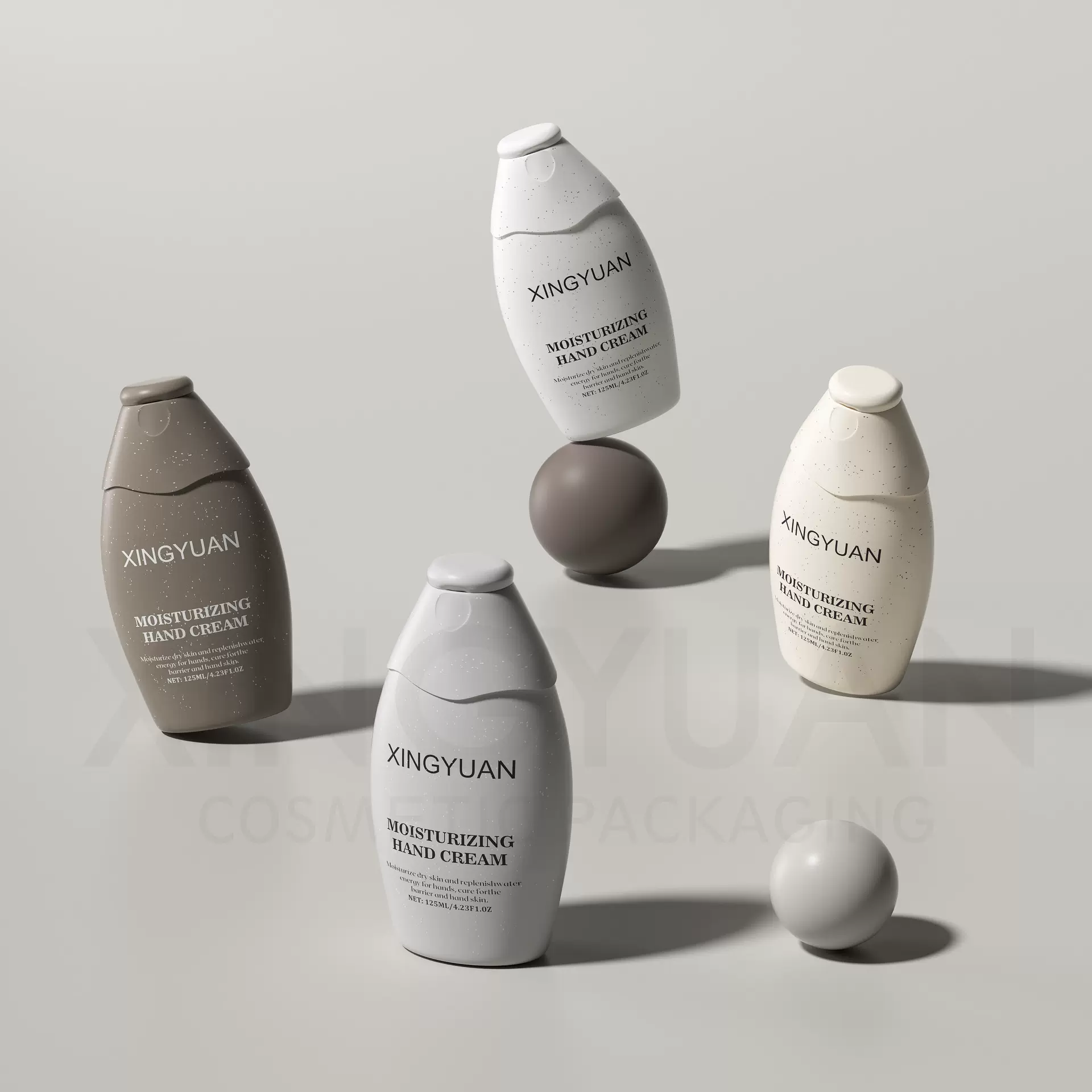 定制挤压素颜霜包材125ml防晒霜空瓶PE翻盖护手霜分装瓶化妆品瓶