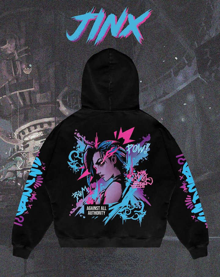 Liga Popular Arcane Jinx Graphic Hoodies All Anime Charact
