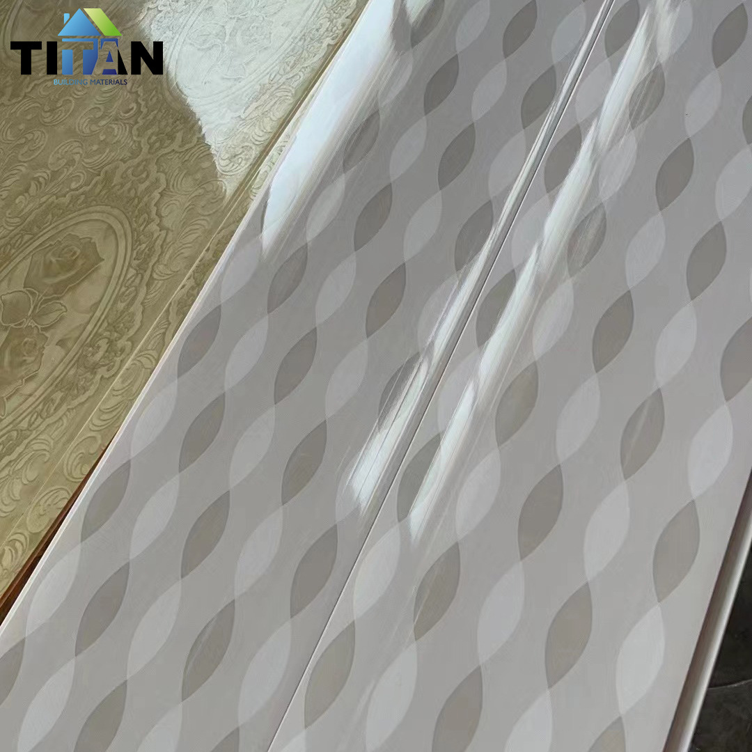 Fuera de Maldivas refuerzo de PVC acero plástico PVC techo 9mm espesor 30cm ancho transferencia blanco