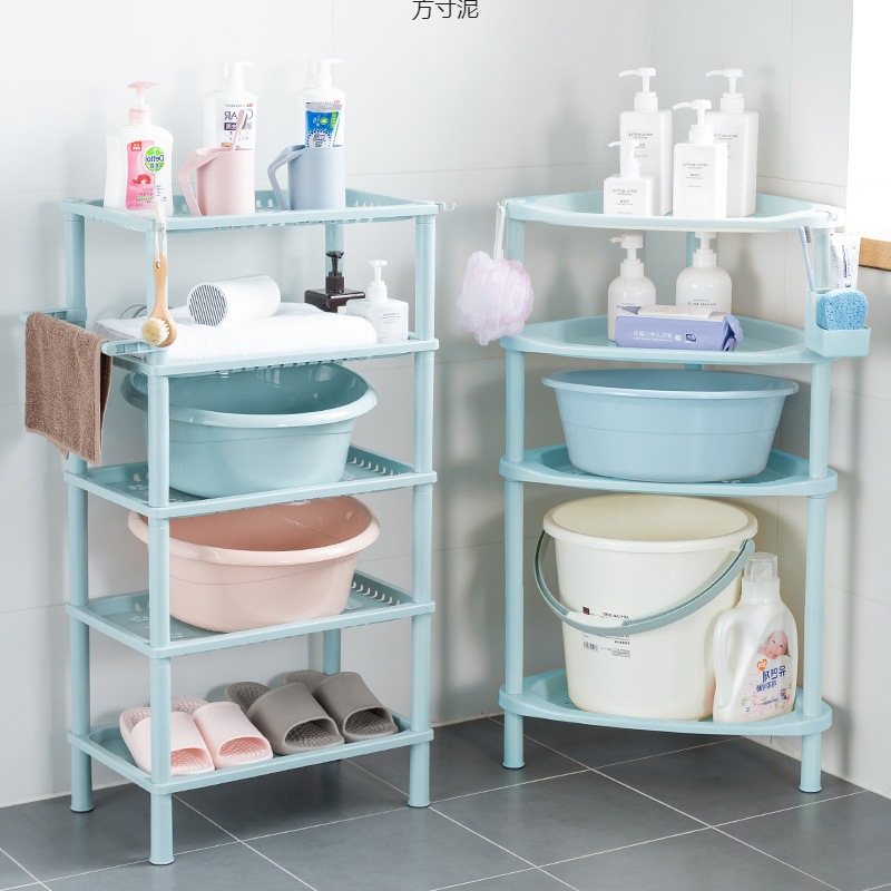 Toilet Storage Rack Bathroom Washbasin Rack Toilet Toilet Dormitory Bucket Storage Rack Triangle Floor Type