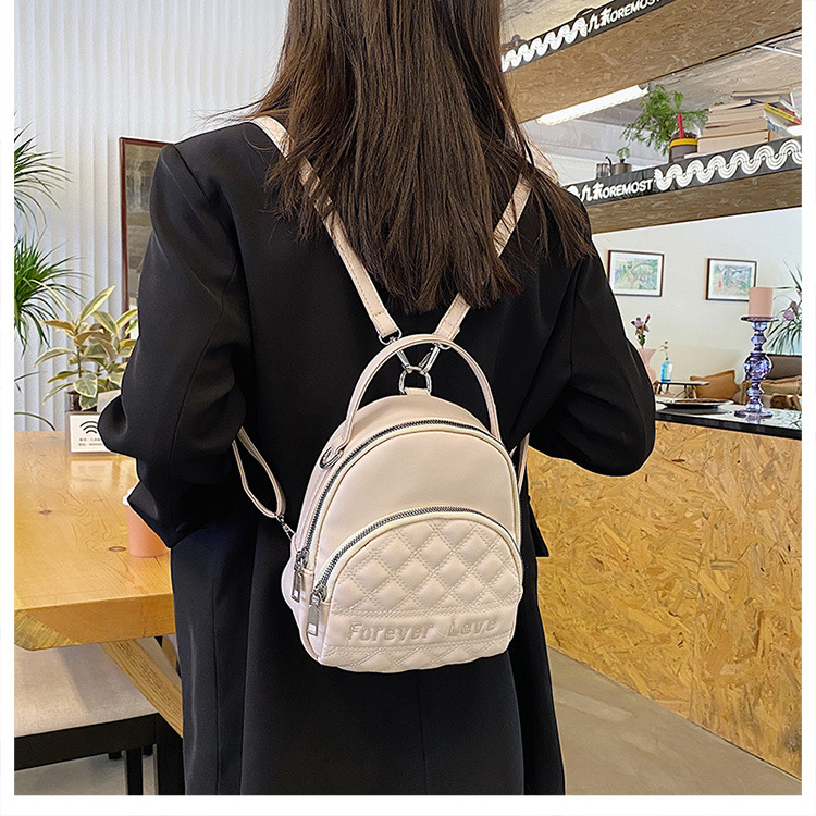 Rhombus Multifunctional Solid Color One-shoulder Portable Backpack Wholesale Nihaojewelry display picture 7