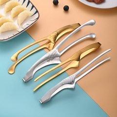 Korean Style 304 Stainless Steel BBQ Tongs Steak Panini Press Food Serving Plate Multifunctional Clip