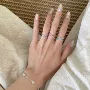 新品开口小众交叉戒指