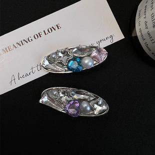 Love Oval Hair Clip for Women 2026 New Duckbill Clip Fashionable Sweet and Cool Bangs Side Clip Side Exquisite and High-end Hair