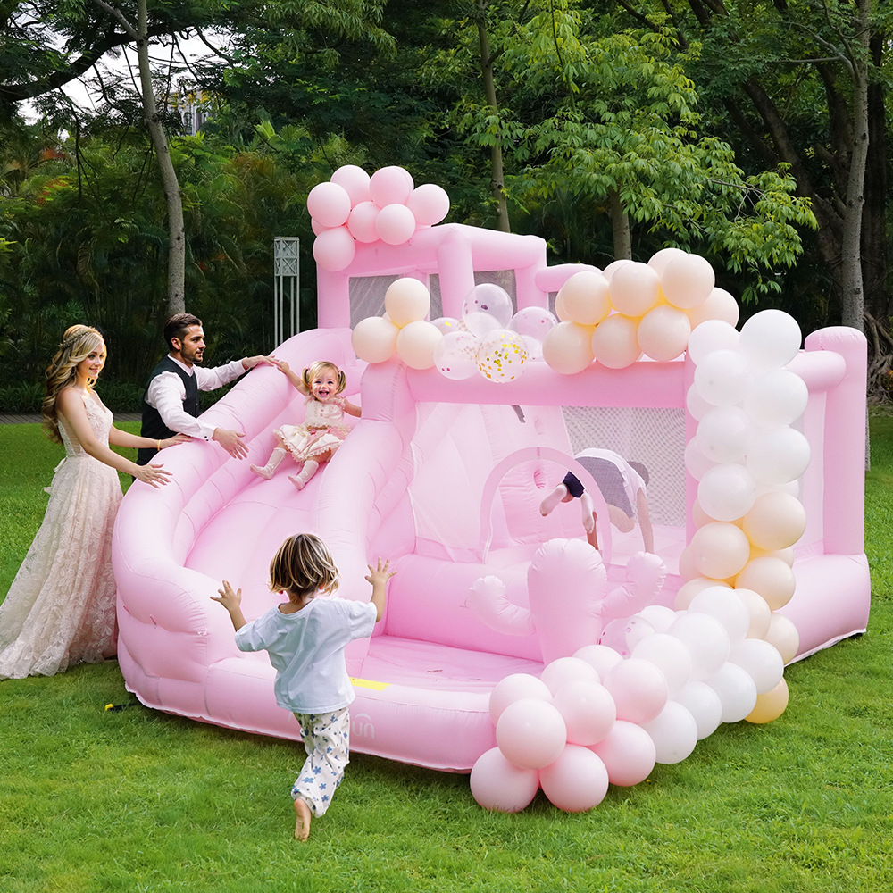 Boda castillo inflable boda infantil cama de salto boda Rosa Castillo boda cama de salto castillo inflable cama de salto