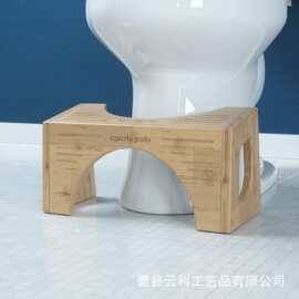 跨境木制马桶凳竹制蹲式马桶凳成人儿童可折叠卫生间蹲便器脚踩凳