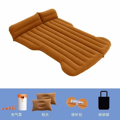 Vehicle Camping Sleeping Pad, Vehicle-mounted inflatable bed - trunk-specific-brown-tesla-with-wireless-dry-battery-pump