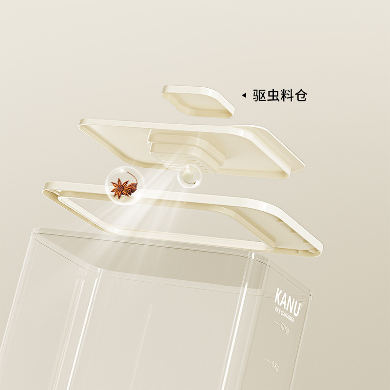 Barril de arroz doméstico de alta calidad auto-salida de arroz a prueba de insectos a prueba de humedad sellado de grado alimenticio tipo prensado tipo prensado barril de almacenamiento de granos