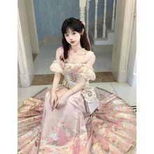 新中式国风改良明制汉服汉元素粉色马面裙子女日常夏装搭配一整套