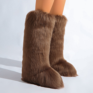 25�¿�羳��ϥѩ��ѥ��ů�º���ë��Ͳѥëëѥfur boots 50DYM