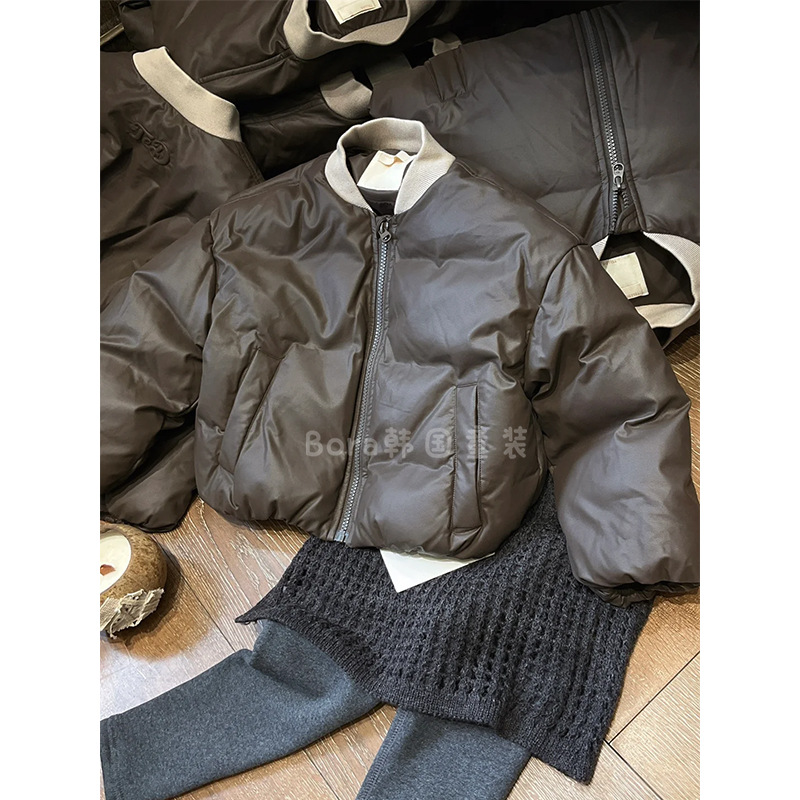 女童羽绒服儿童秋冬装2025新款洋气加厚保暖外套男宝宝时尚面包服