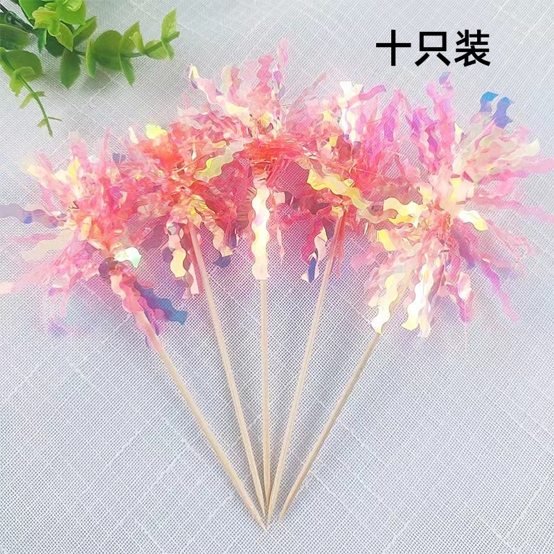 复古黑粉系库洛米蛋糕装饰带灯光摆件儿童宝宝生日派对雨丝插件|undefined