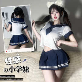 夜如梦英伦学生服日式游戏制服情趣内衣水手服领带舞台学生装8335