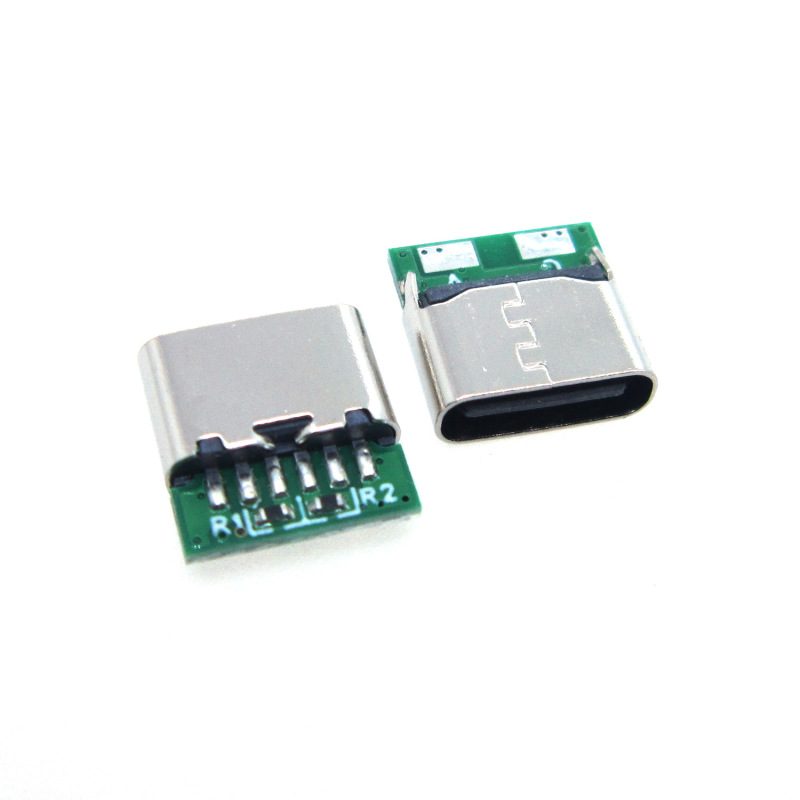 3.1簡易TYPE c 6p母座クランプ5.5にダブル5.1k抵抗帯データ機能2溶接点PD快充を貼る|undefined