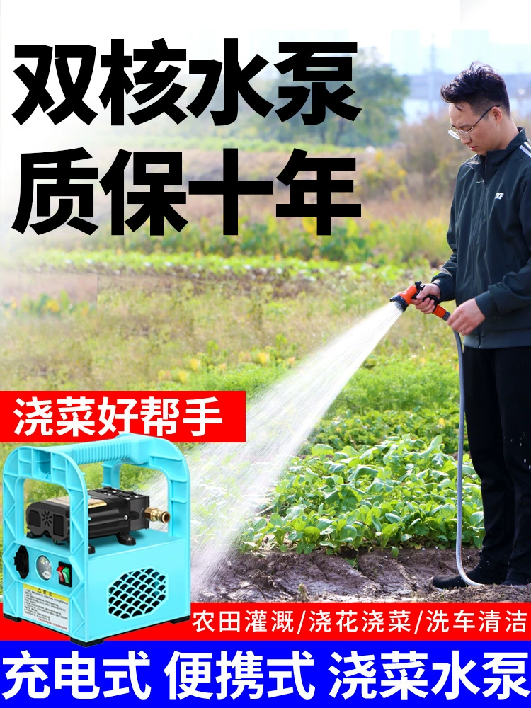 Бытовой небольшой 12 В литиевый аккумулятор, электрический перезаряжаемый водяной насос, уличный овощной полив, автоматическое всасывание и перекачивание воды