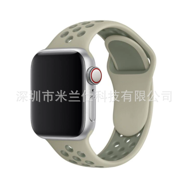 Двухцветный силиконовый браслет Nike S9 подходит для Apple iWatch6789se спортивный Ultra2