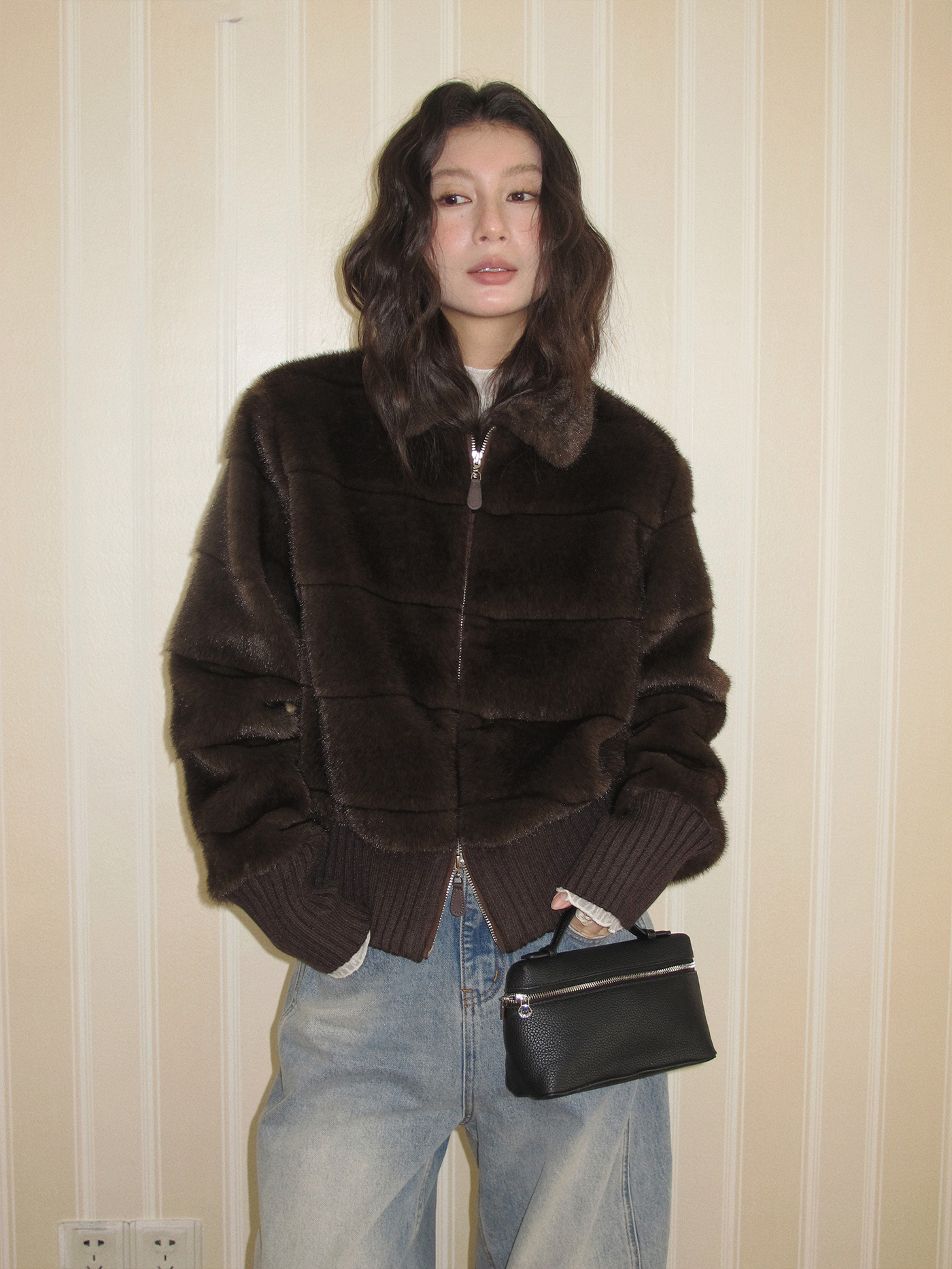 Knitted winter jacket
