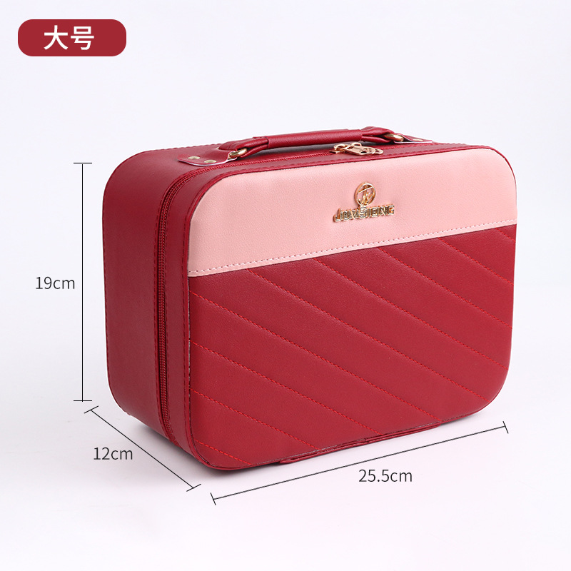 OEM OBM cajas de maquillaje femeninas de gran capacidad PU caja de almacenamiento impermeable maleta de gran capacidad tamaño personalizado LOGO