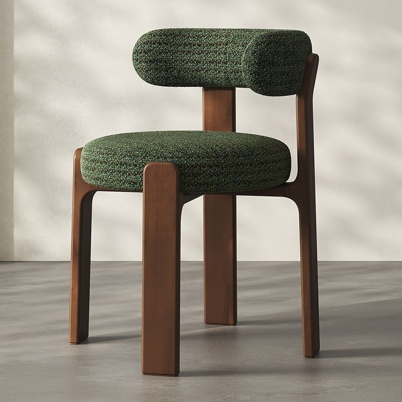 Silla de respaldo de madera moderna de lujo ligera silla de diseño de tela silla de comedor de hotel