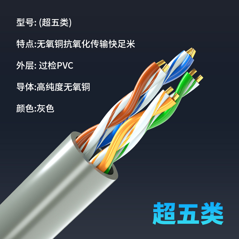 Super 5 loại 560 đồng không chứa oxy Xám 100 mét