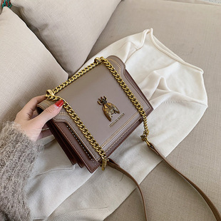 ins retro textured small bag for women 2023 new all-match chain bag embroidery thread rivet small square bag messenger bag bag bag