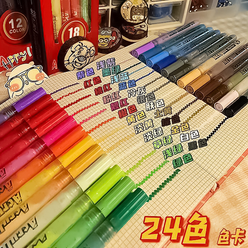 Marcador acrílico e-commerce Venta caliente recomendar marcador de acrílico marcador Tarjeta de evaluación a base de agua pintura de cerámica pluma de los niños