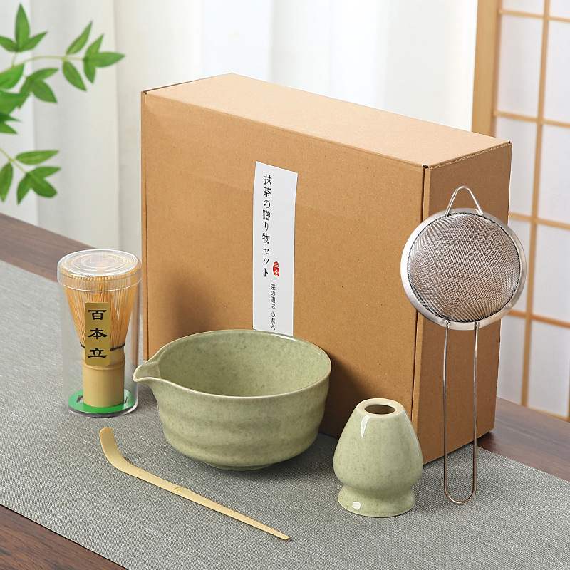 Transfronterizo exclusivo para el set de té Matcha japonés caja de regalo de té Matcha cepillo de té de 100 libros de té Matcha de la dinastía Song