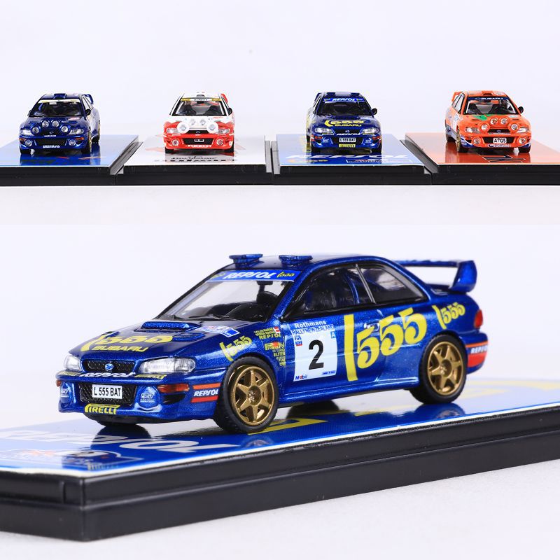 파인웍스 1:64 스바루 WRC 월드 랠리 챔피언십 랠리 카 모델 컬렉션 장식품