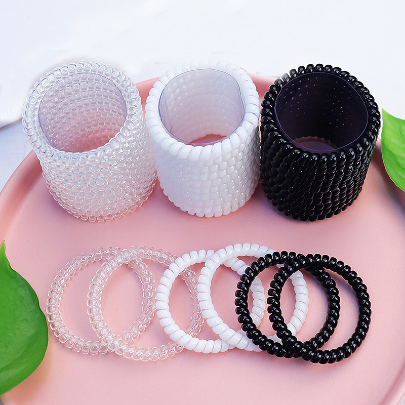 Línea telefónica simple banda para el cabello pulsera delgada cuerda para el cabello nueva cuerda para el cabello corbata Cola de Caballo banda de goma elástica Corea del Sur accesorios para el cabello