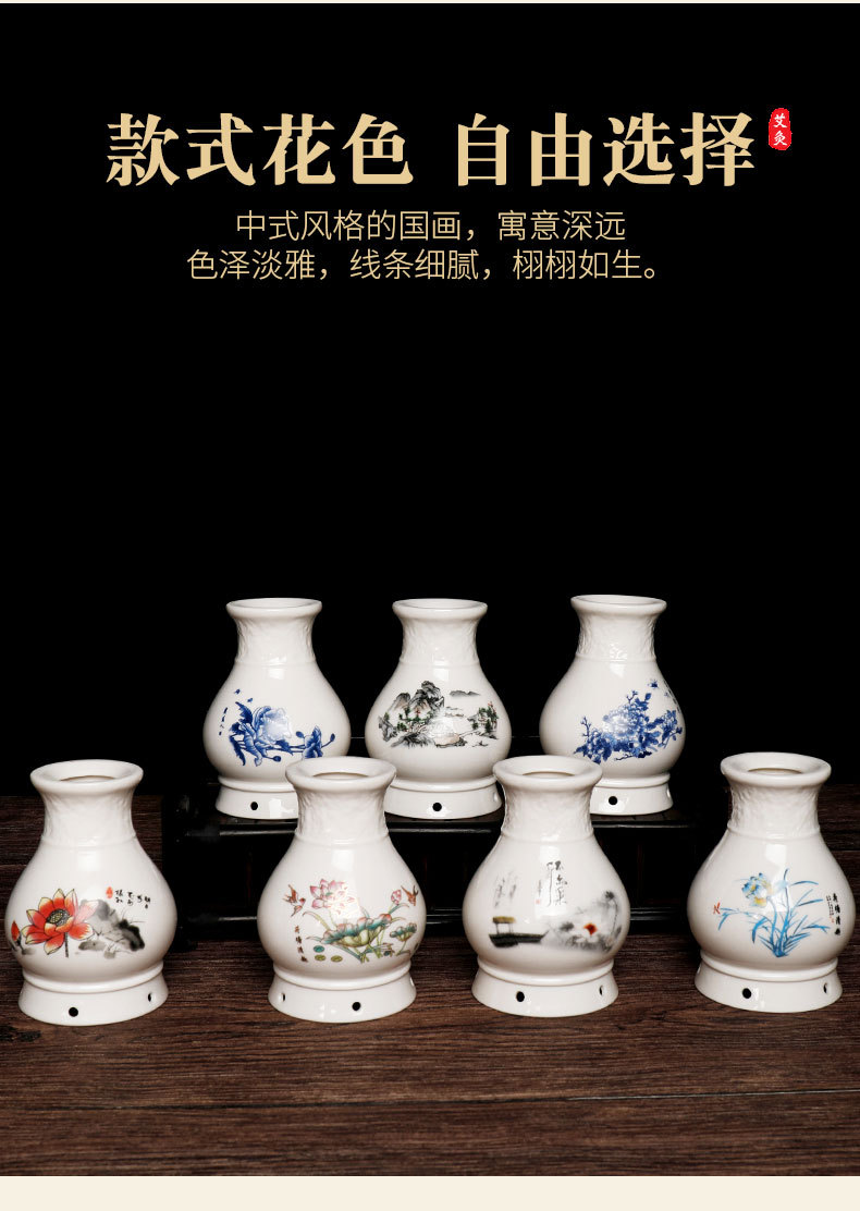 Ceramic Jade Pot Moxibustion Jar with Gua Sha Cup Portable Warm Therapy Device for Home Spa Wellness quality and texture