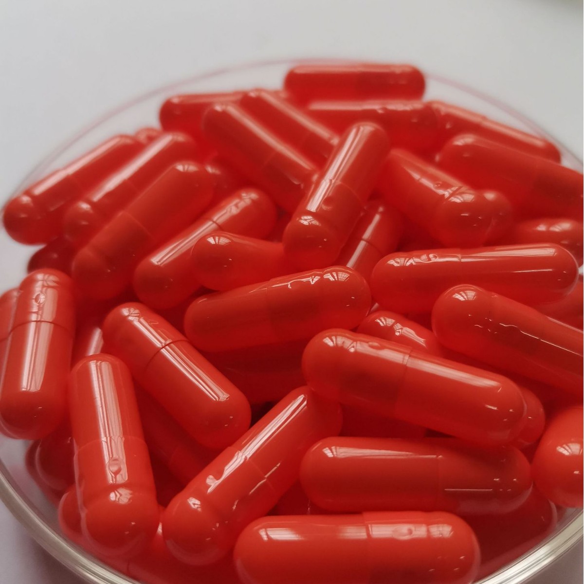 0号纯色全桔红可食用胃溶空心胶囊壳 明胶胶囊