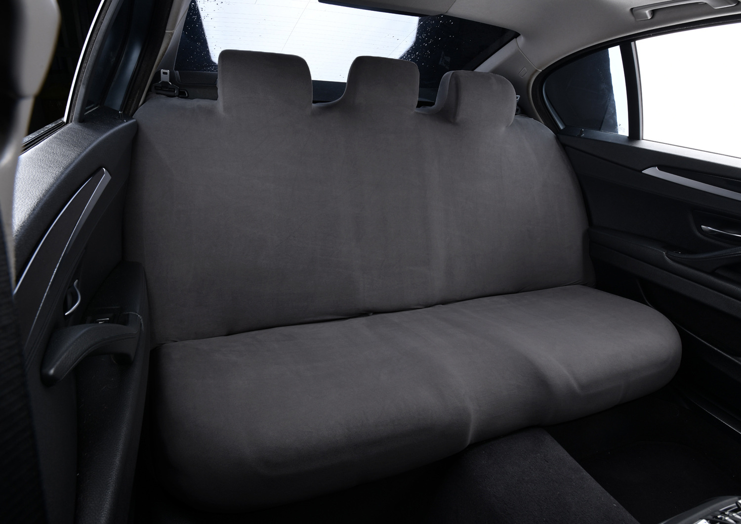 Elastic Car Seat Cover, Derong Rear Seat Cushion Cover, Seat Cushion, Backrest and Headrest Integrated Cover, Dust-Proof and Stain-Resistant, Single Layer