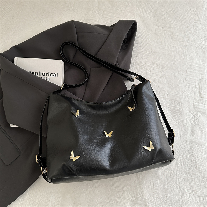 Nicho de diseño sensación de bolso de gran capacidad bolso de mujer 2024 nuevo invierno retro de hombro mochila de hombro