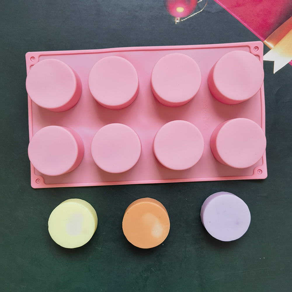 8 molde de pastel cilíndrico 34 molde de silicona pastel helado pudín molde de postre jabón utensilios