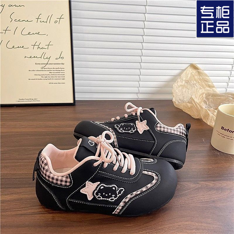 Niche Japanese-Style Hello Kitty Casual Sneakers for Women 2025 New White Shoes Versatile Non-Slip Women's Shoes
