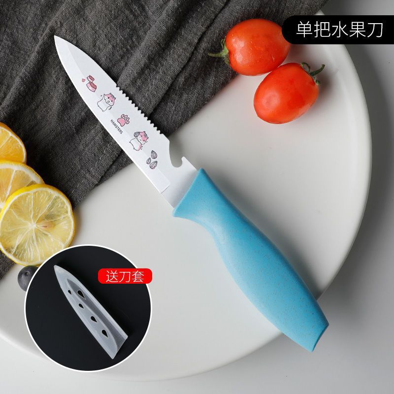 Cuchillo de cocina de doble cara cuchillo de corte de platos para bebés herramientas de alimentos auxiliares de cocina cuchillo de frutas dormitorio lindo cuchillo de impresión image 6