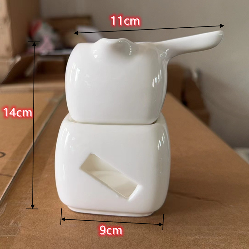 Square ceramic aromatherapy burner (white)