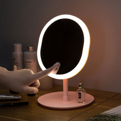 LED makeup mirror with light stand-style desktop student mirror convenient lighting beauty makeup dorm mirror