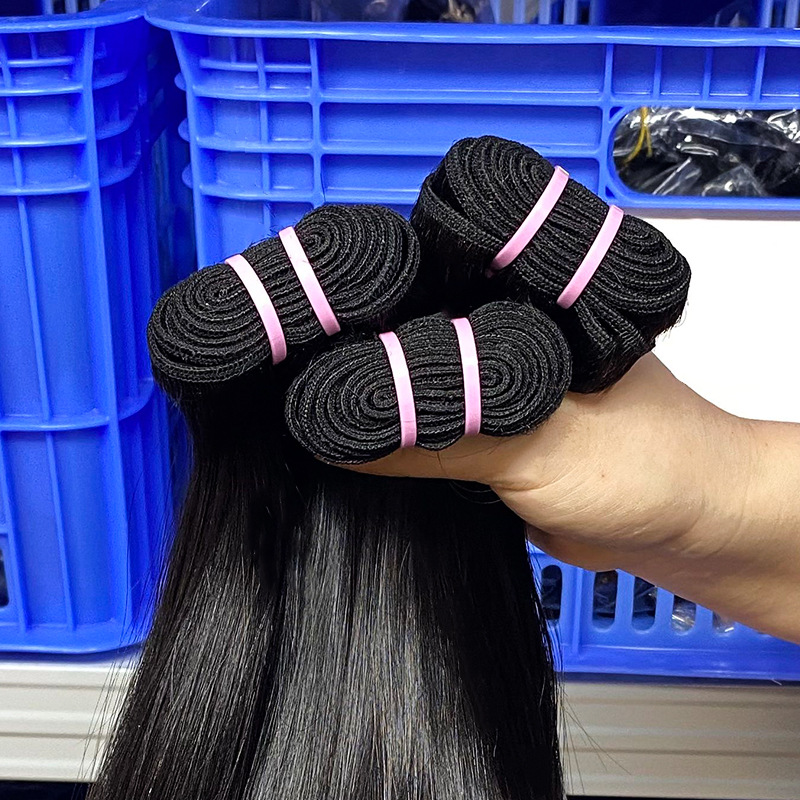 sdd pelucca de cabello humano hueso pelo recto 12A cortina de cabello trenzado bonestraight bundles humanhair