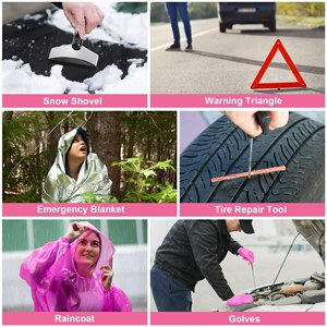 Car self-driving tour outdoor equipment and supplies, car first aid kit, rescue kit, emergency tool box set, portable emergency kit