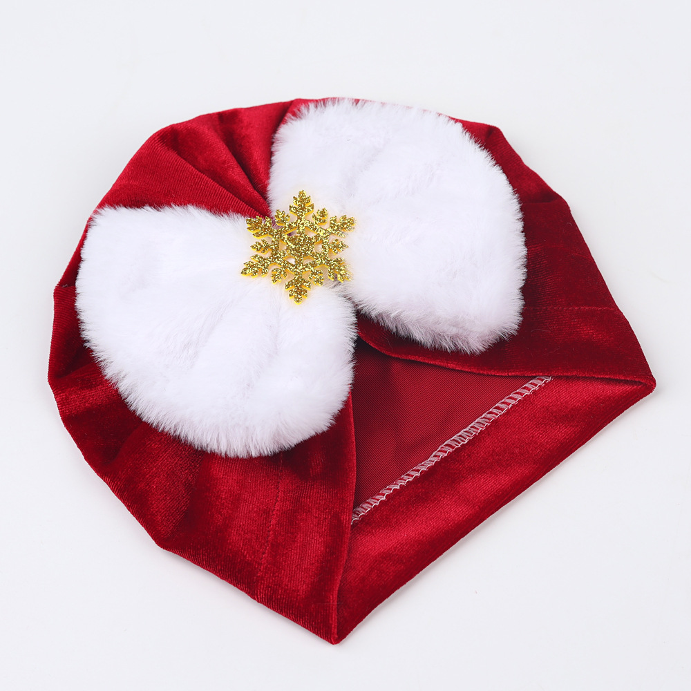 Fashion Snowflake Bowknot Baby Hat display picture 1