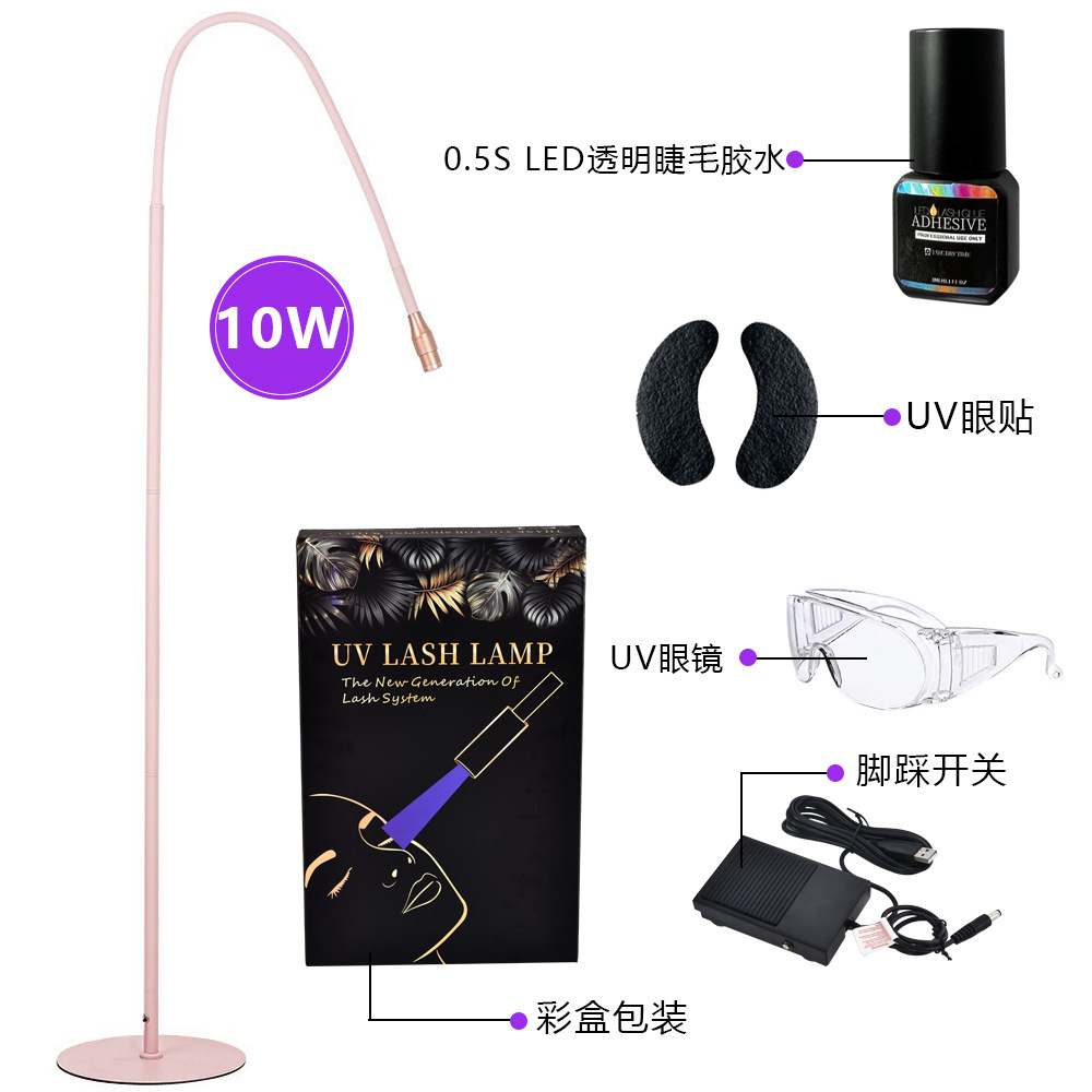 Lámpara profesional de curado UV para injerto de pestañas, LED ultravioleta, extensión de pestañas de alta eficiencia, 5/10W, especial para pegamento de secado rápido