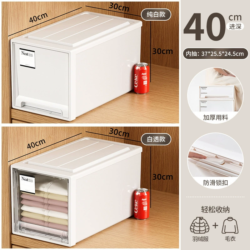 Japanese-Style Storage Box Set, Stackable Drawer System, Multiple Sizes (5–53L), Privacy or Transparent