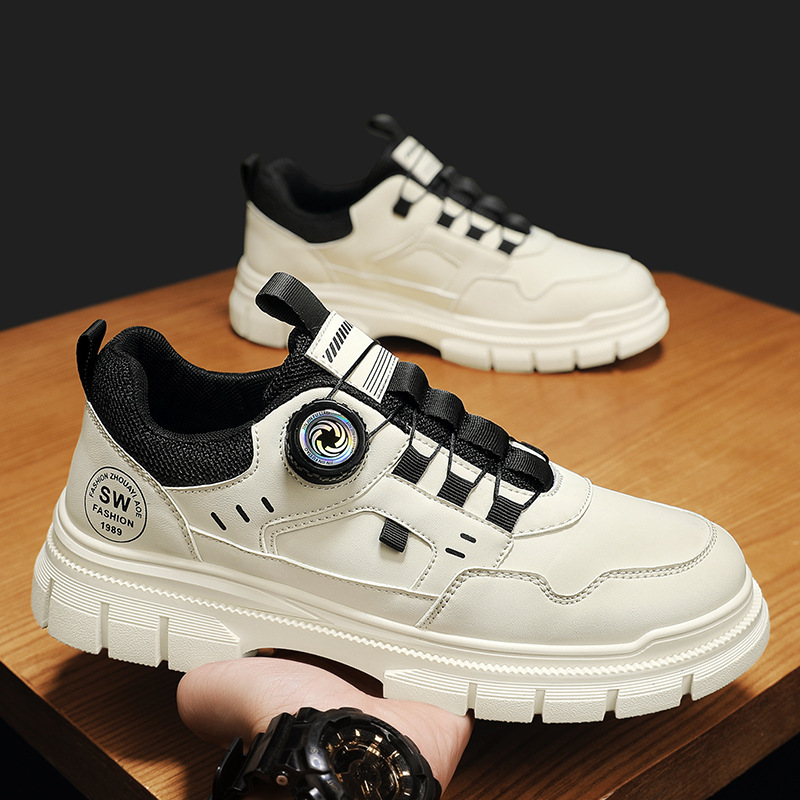 Zapatos laborales para hombres 2024 nuevo otoño sitio de construcción para trabajar zapatos de skate de trabajo de suela gruesa resistente al desgaste para hombres zapatos de moda de baja altura Martin