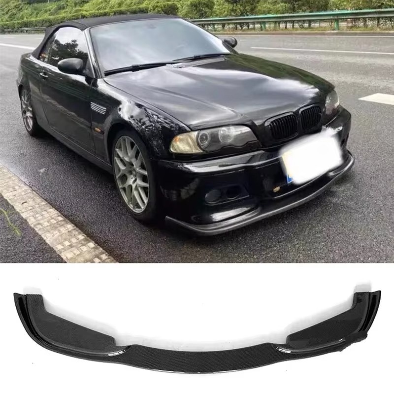 Suitable for 1998-2005 Bmw E46 True M3 Front Spoiler Front Lip 3-Piece Pp Material Cross-Border Modification Parts