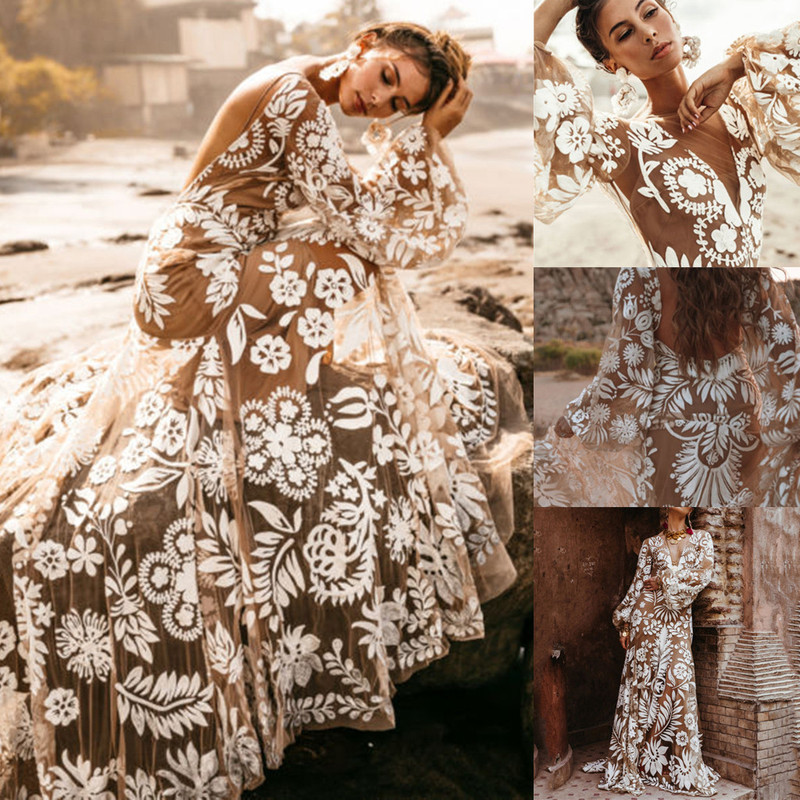 2023 Wedding Dress European and American Style Deep V-Neck Mesh Embroidered Backless Gown with Long Train 2023 Wedding Dress European and American Style Deep V-Neck Mesh Embroidered Backless Gown with Long Train