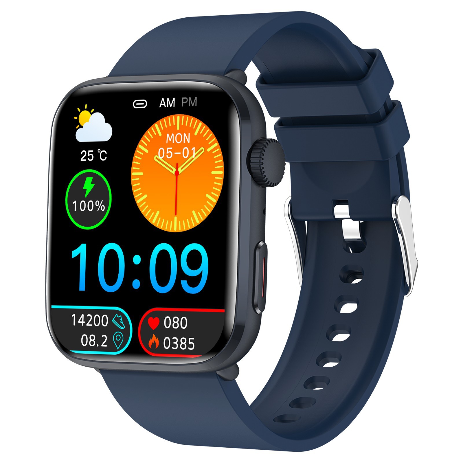 Reloj inteligente T92 Bluetooth con llamadas frecuencia cardíaca oxígeno en sangre temperatura monitoreo deportivo impermeable