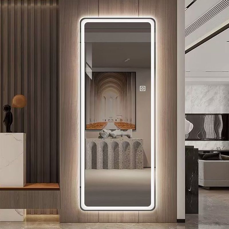 New Smart Touch Screen Full-Length Mirror Wall-Mounted Led Lighted Dressing Mirror Barber Shop Mirror Luminous Makeup Mirror