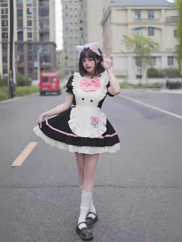 新商品クロスボーダー可愛いメイド服コスプレロリータハロウィーン女装衣装|undefined