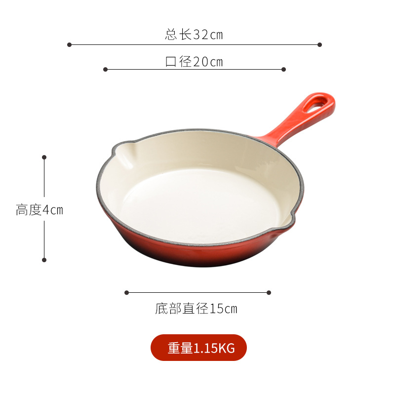 Pequeña Felicidad sartén de hierro fundido sartén antiadherente para el hogar pequeña sartén tortilla bistec Cocina de Inducción estufa de gas universal aplicable